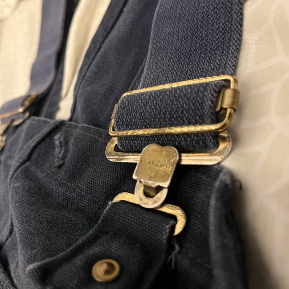 Dark navy blue carhartt overalls. 52x32 size. - Picture 4 of 8